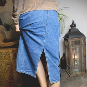 Long Jean Skirt